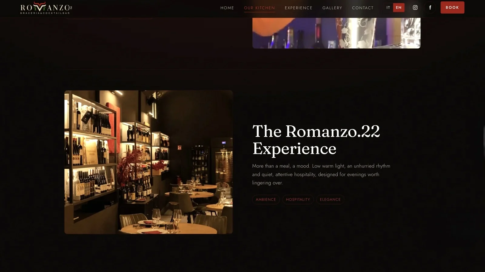 Sito web di Romanzo.22 realizzato da RiStep